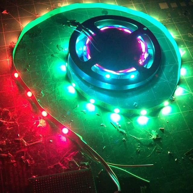 Cool! Neopixels and arduino. #neopixel #ws2812 #5050 #sa6bwx #electronics #arduino