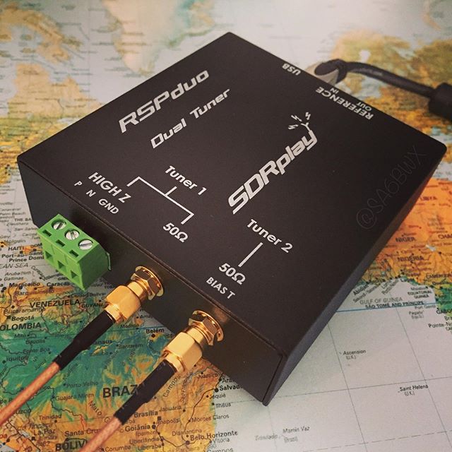 New toy! RspDuo Dual Tuner Sdr 1kHz-2GHz #sdr #reciever #hf #vhf #uhf #software #hamradio #hamradiouk #sa6bwx #sdruno #sdrplay #rspduo #sma